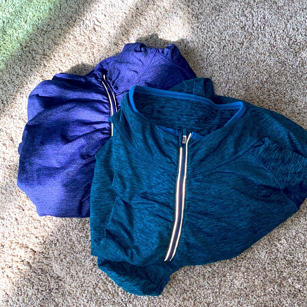 Lot of two gently used exercise tops.